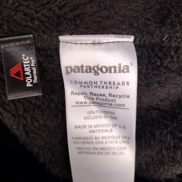 Patagonia Sweater Womens Small Black Re-Tool Snap-T Pullover Mock Neck - Picture 6 of 9